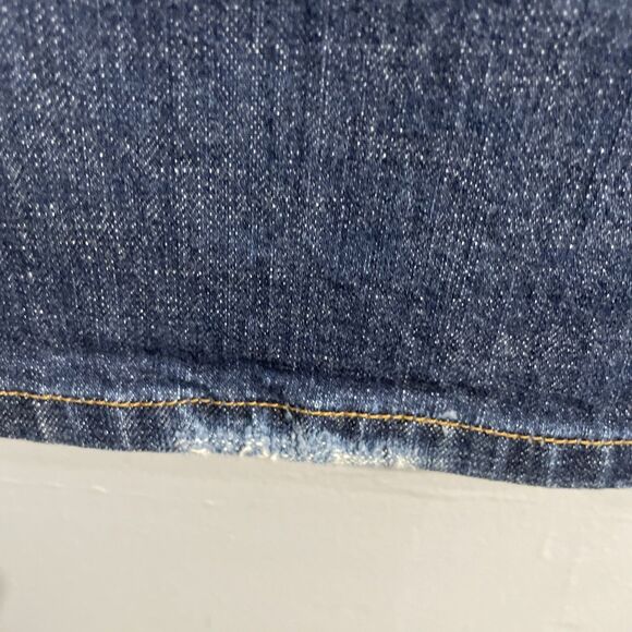 Vintage Seven7 Jeans Women’s 18 Premium Dark Wash Distressed Denim Wide Leg Y2K - Picture 11 of 16